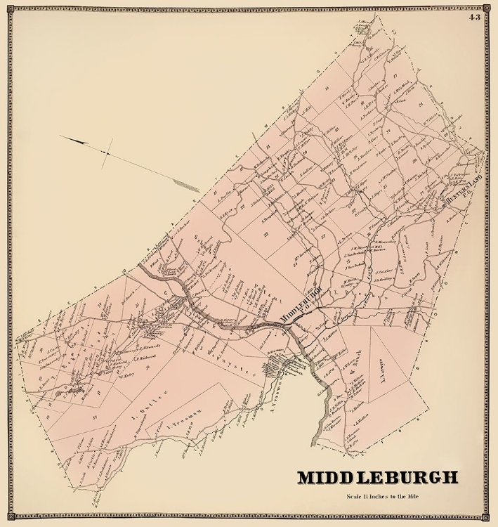 Picture of MIDDLEBURGH NEW YORK LANDOWNER - STONE 1866