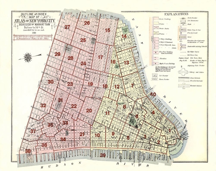 Picture of NEW YORK, MANHATTAN NEW YORK - 1916