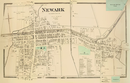 Picture of NEWARK CITY NEW YORK LANDOWNER - BEERS 1874