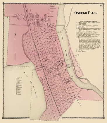 Picture of OSWEGO FALLS NEW YORK LANDOWNER - STONE 1867