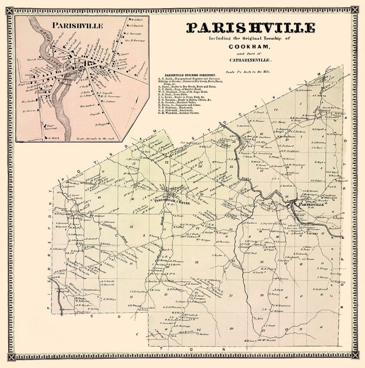 Picture of PARISHVILLE NEW YORK LANDOWNER - STONE 1865