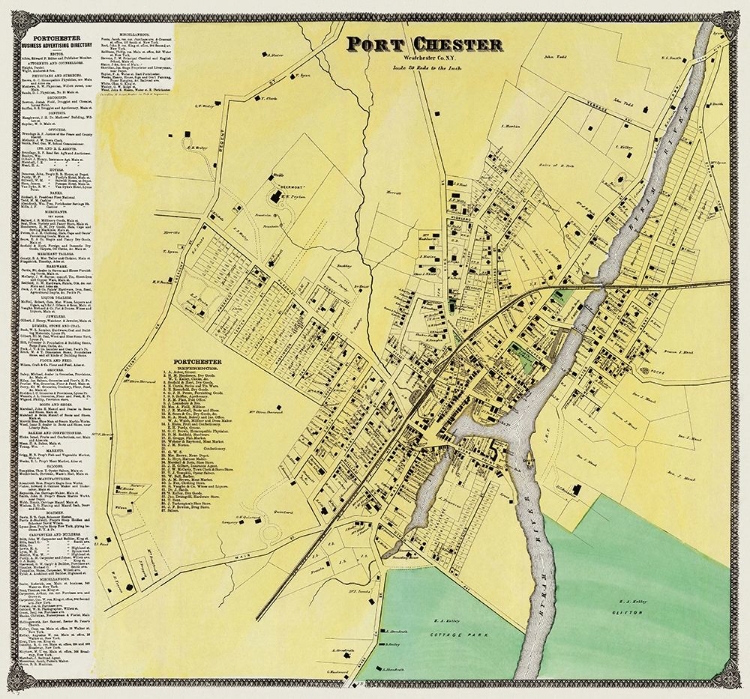 Picture of PORT CHESTER NEW YORK LANDOWNER - BEERS 1868