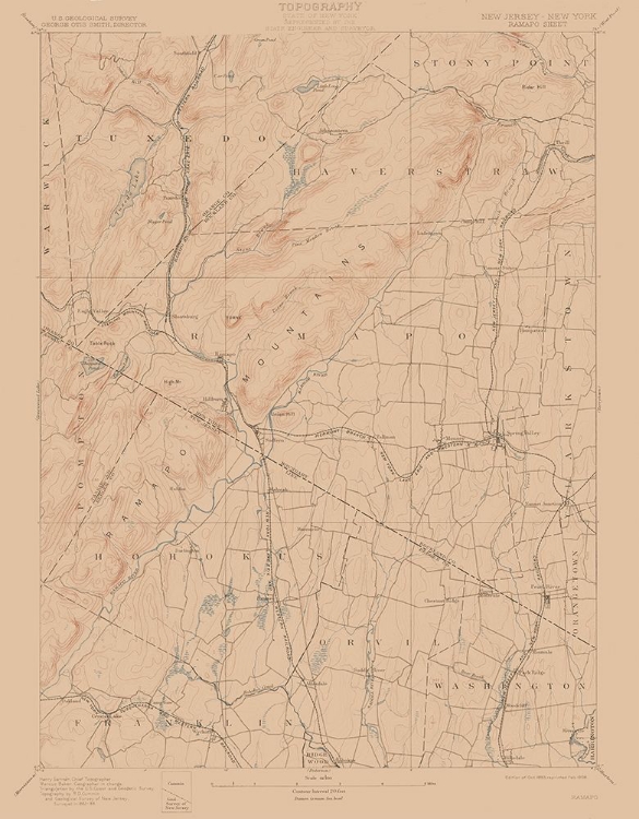 Picture of RAMAPO NEW YORK SHEET - USGS 1893