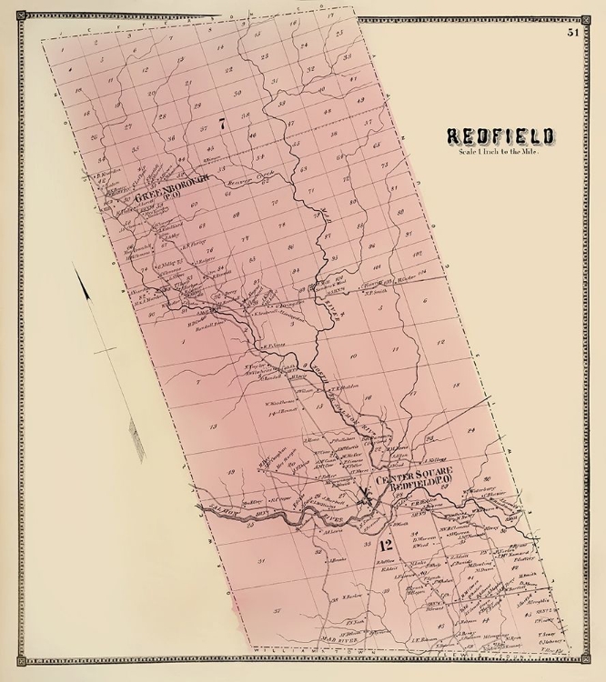 Picture of REDFIELD NEW YORK LANDOWNER - STONE 1866