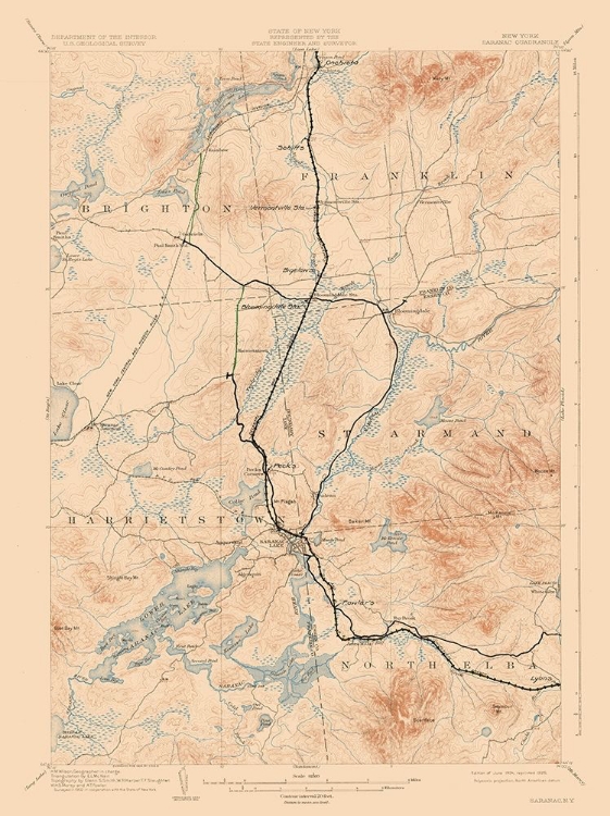 Picture of SARANAC NEW YORK QUAD - USGS 1904