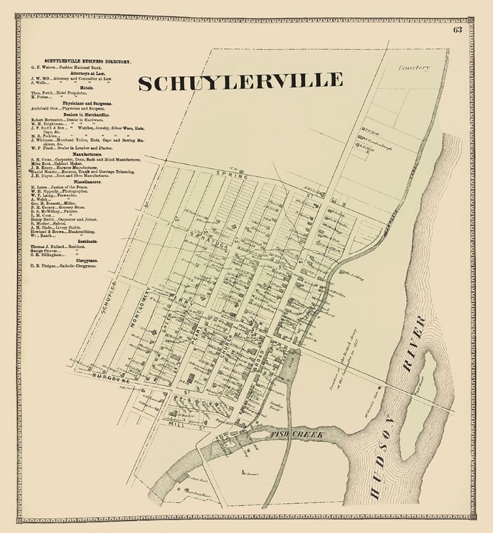 Picture of SCHUYLERVILLE NEW YORK LANDOWNER - STONE 1866