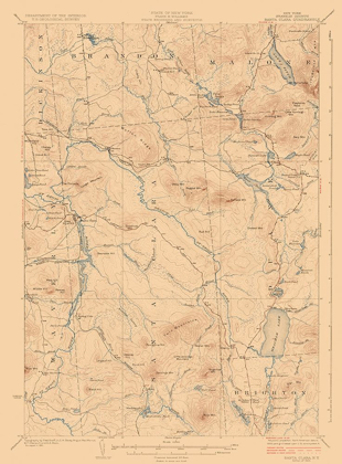 Picture of SANTA CLARA NEW YORK QUAD - USGS 1921