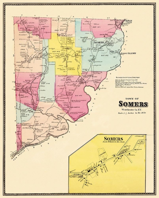 Picture of SOMERS NEW YORK LANDOWNER - BEERS 1868