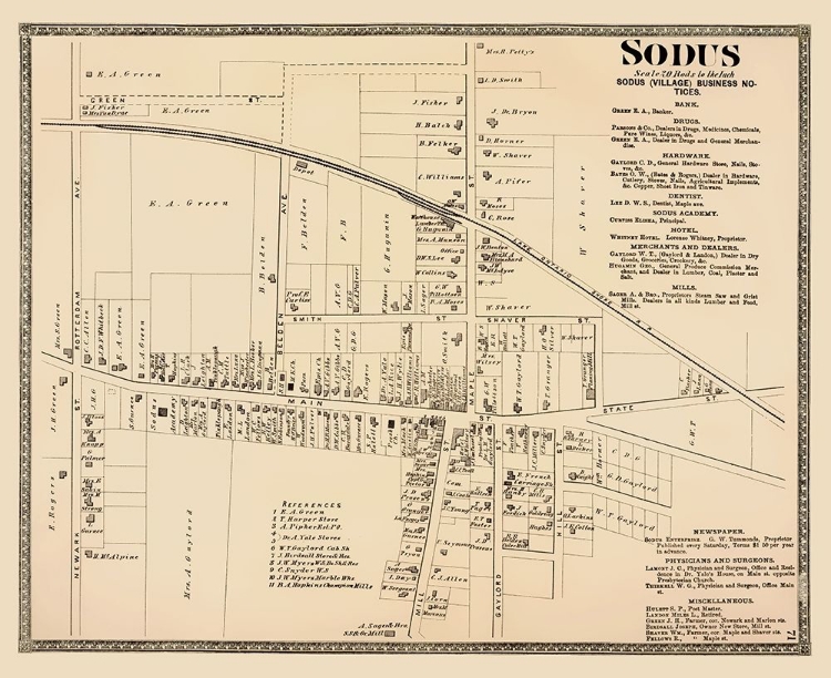 Picture of SODUS NEW YORK LANDOWNER - BEERS 1874