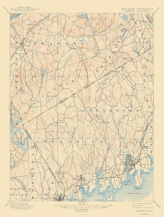 Picture of STAMFORD NEW YORK CONNECTICUT QUAD - USGS 1899