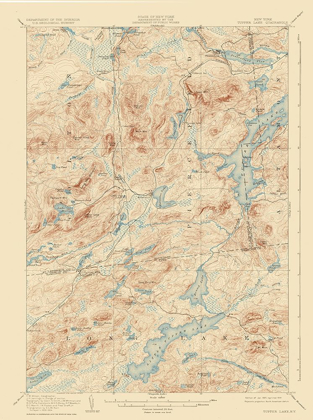 Picture of TUPPER LAKE NEW YORK QUAD - USGS 1907