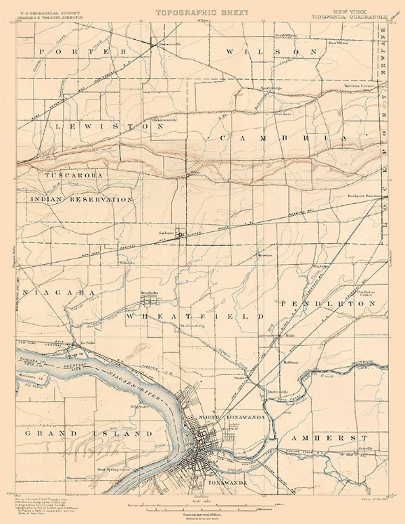 Picture of TONAWANDA NEW YORK QUAD - USGS 1900