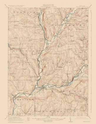 Picture of UNADILLA NEW YORK QUAD - USGS 1918