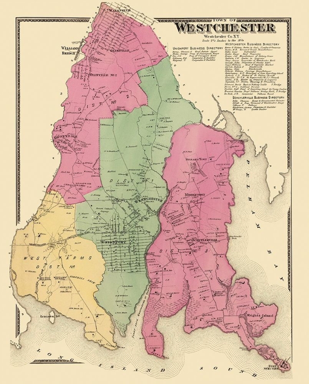 Picture of WESTCHESTER NEW YORK LANDOWNER - BEERS 1868