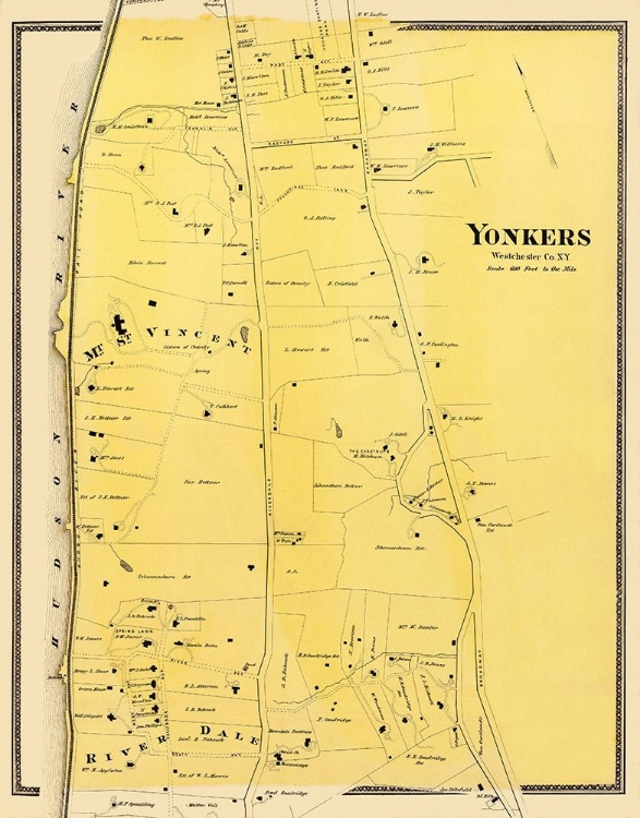 Picture of YONKERS, CENTRAL NEW YORK LANDOWNER - BEERS 1868