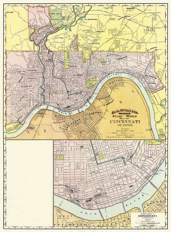 Picture of CINCINATTI OHIO - RAND MCNALLY 1897