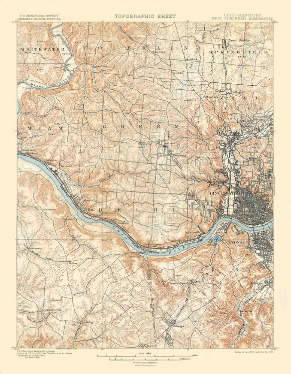 Picture of CINCINNATI WEST OHIO KENTUCKY QUAD - USGS 1900