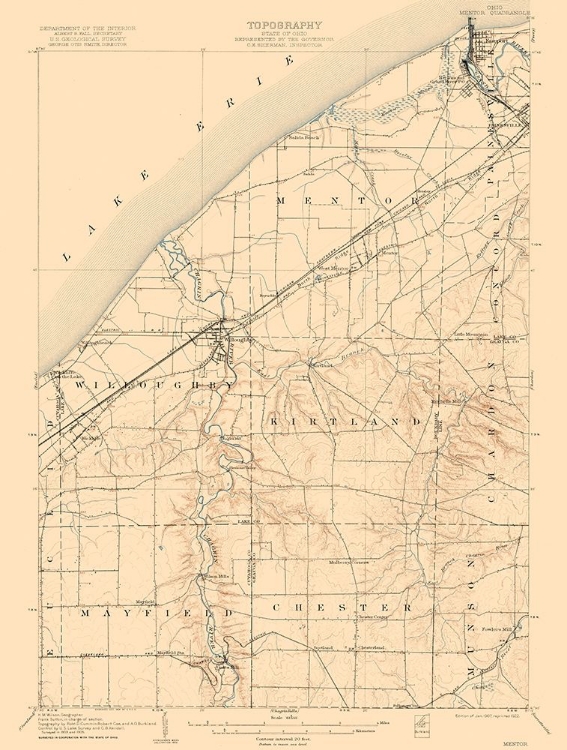 Picture of MENTOR OHIO QUAD - USGS 1907