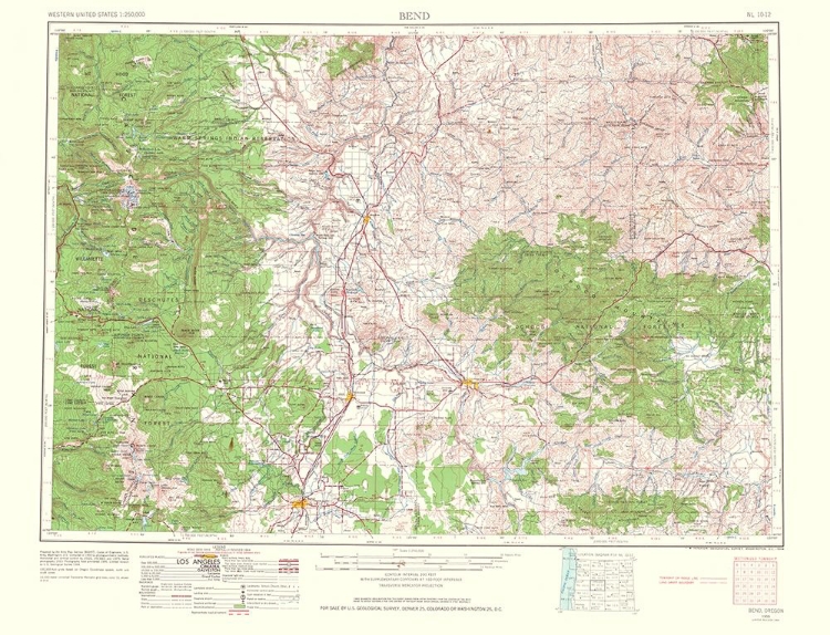 Picture of BEND OREGON QUAD - USGS 1964