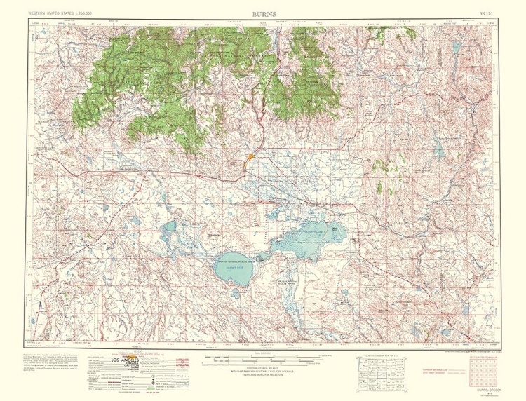 Picture of BURNS OREGON QUAD - USGS 1964