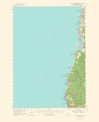 Picture of CAPE FOULWEATHER OREGON QUAD - USGS 1967