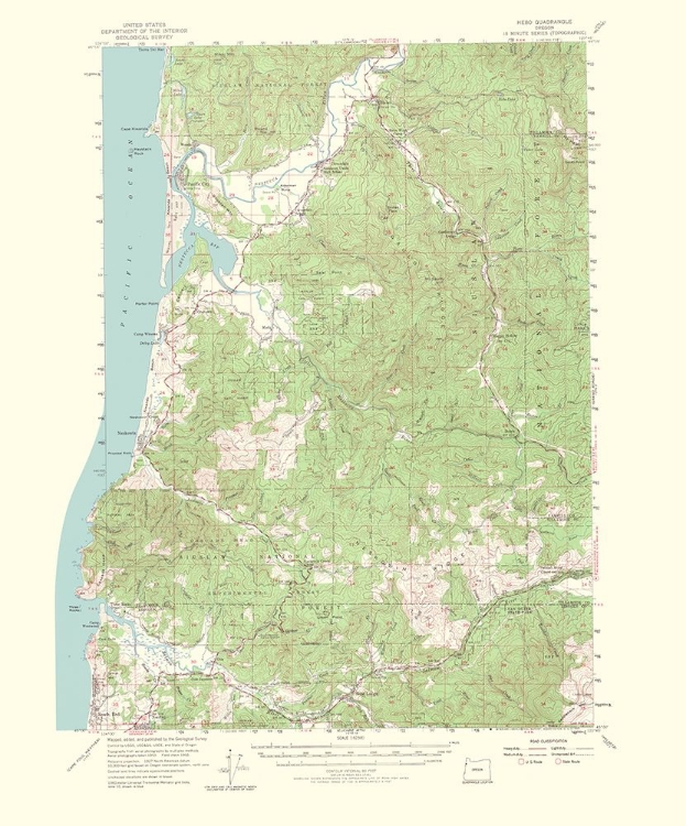 Picture of HEBO OREGON QUAD - USGS 1965