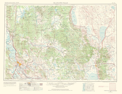 Picture of KLAMATH FALLS OREGON CALIFORNIA QUAD - USGS 1968