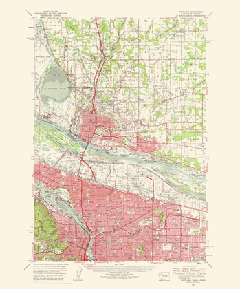 Picture of PORTLAND OREGON WASHINGTON QUAD - USGS 1963