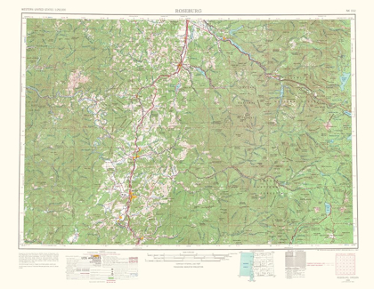 Picture of ROSEBURG OREGON QUAD - USGS 1967