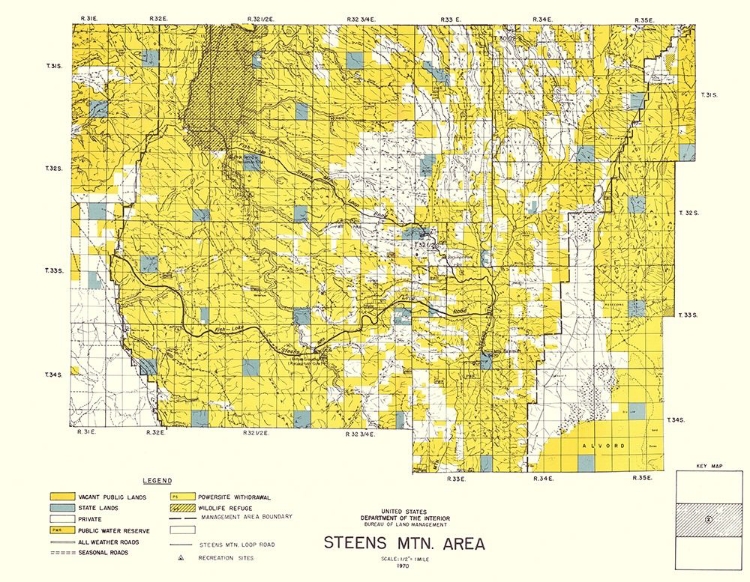 Picture of STEENS MOUNTAIN CENTRAL OREGON - DOI 1970