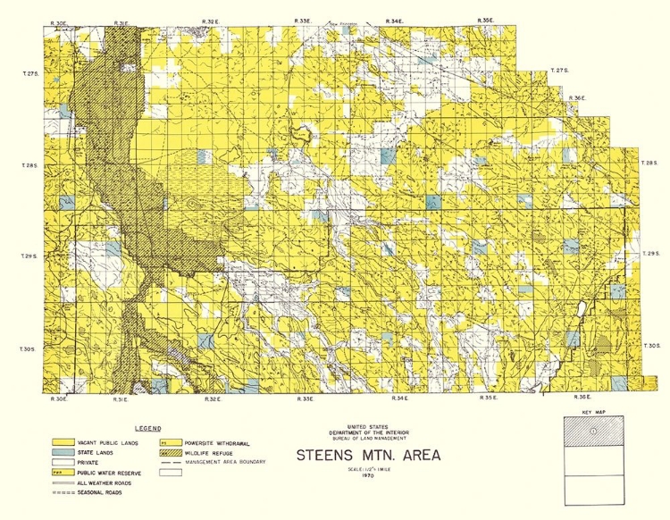 Picture of STEENS MOUNTAIN NORTH OREGON - DOI 1970