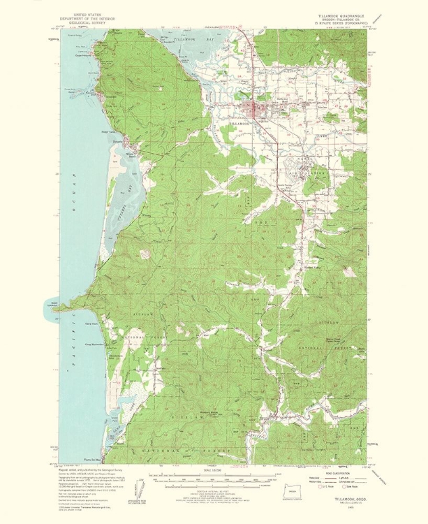 Picture of TILLAMOOK OREGON QUAD - USGS 1963