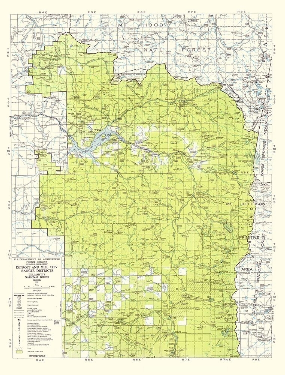 Picture of WILLAMETTE NATIONAL FOREST OREGON - USDA 1964