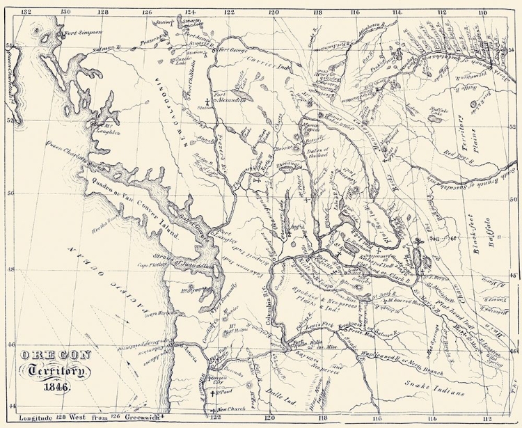 Picture of OREGON TERRITORY - 1846