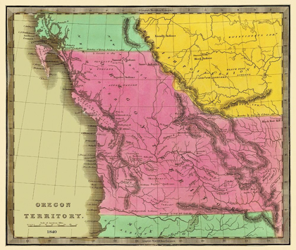 Picture of OREGON TERRITORY - GREENLEAF 1840