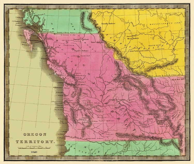 Picture of OREGON TERRITORY - GREENLEAF 1840