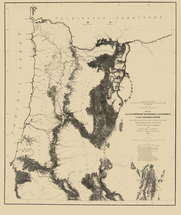 Picture of PROPOSED RAILROAD ROUTES, OREGON - WAR DEPT 1855