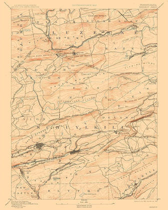 Picture of MAHANOY PENNSYLVANIA SHEET - USGS 1893