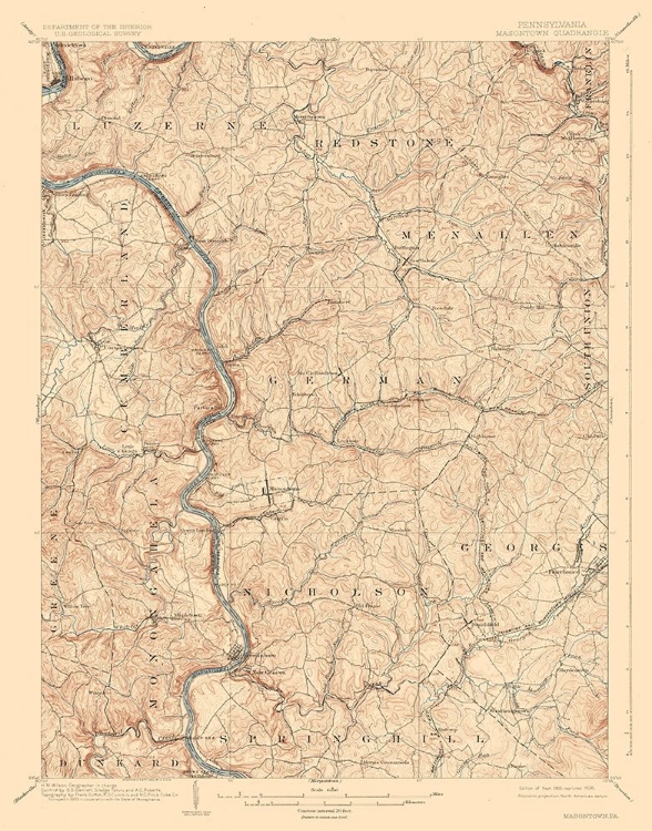 Picture of MASONTOWN PENNSYLVANIA QUAD - USGS 1903