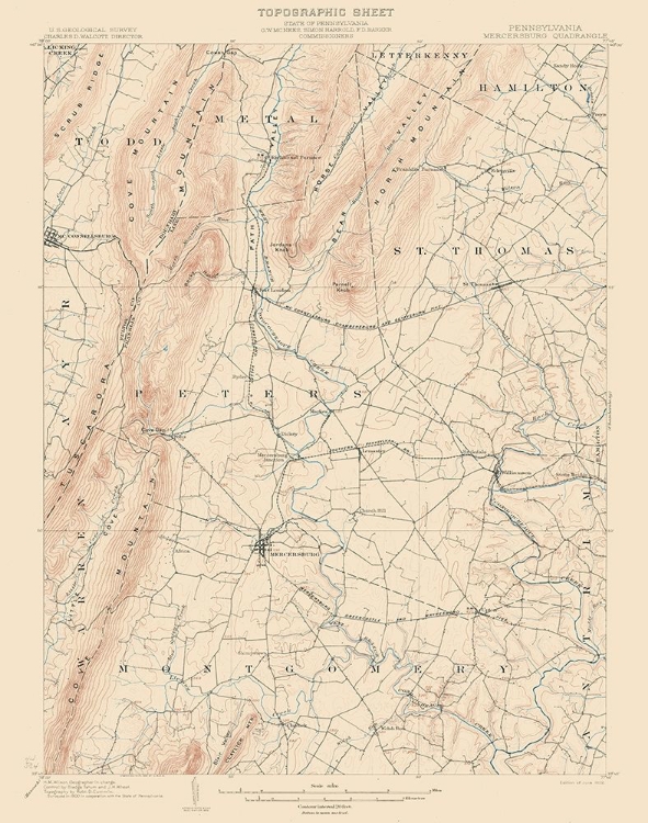 Picture of MERCERSBURG PENNSYLVANIA QUAD - USGS 1902