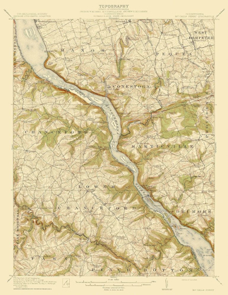 Picture of MCCALLS FERRY PENNSYLVANIA QUAD - USGS 1912