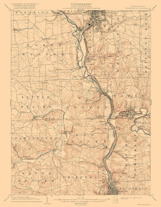 Picture of NEW CASTLE PENNSYLVANIA QUAD - USGS 1904