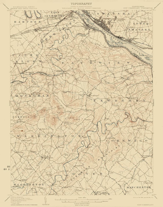 Picture of NEW CUMBERLAND PENNSYLVANIA QUAD - USGS 1906