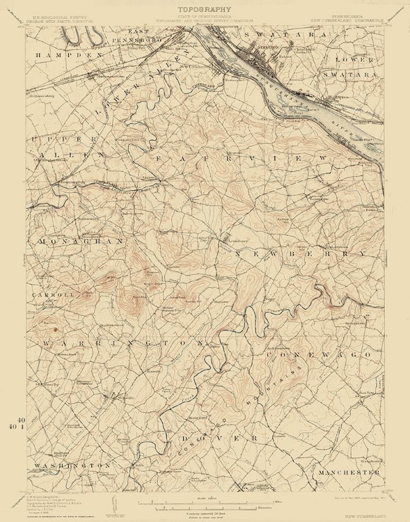 Picture of NEW CUMBERLAND PENNSYLVANIA QUAD - USGS 1906