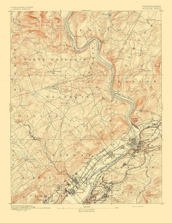 Picture of PITTSTON PENNSYLVANIA SHEET - USGS 1893