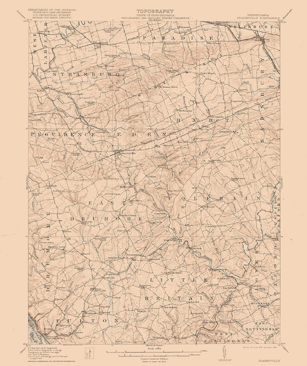 Picture of QUARRYVILLE PENNSYLVANIA QUAD - USGS 1912