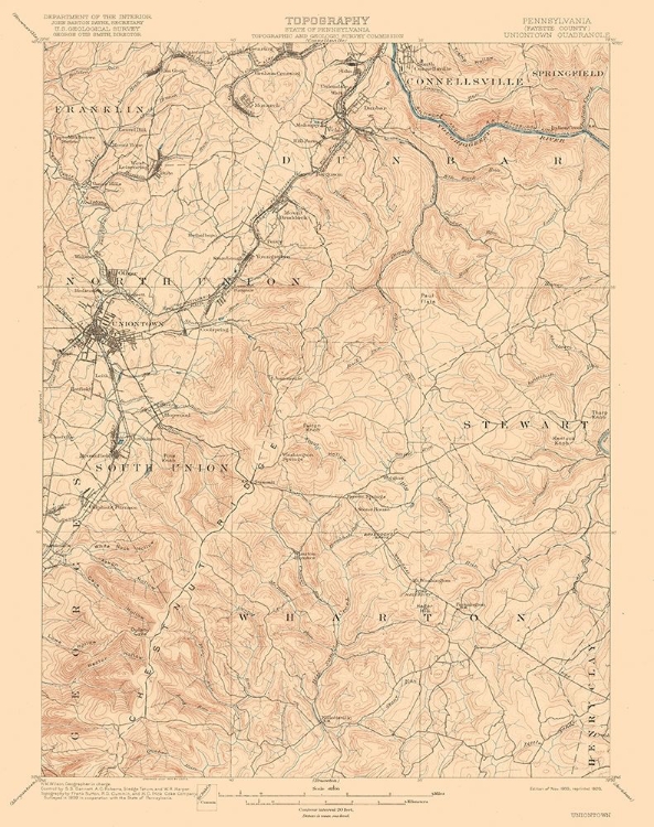 Picture of UNIONTOWN PENNSYLVANIA QUAD - USGS 1900