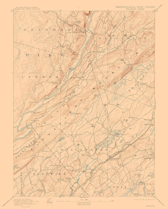 Picture of PENNSYLVANIA WALLPACK SHEET - USGS 1893