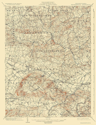 Picture of WERNERSVILLE PENNSYLVANIA QUAD - USGS 1902