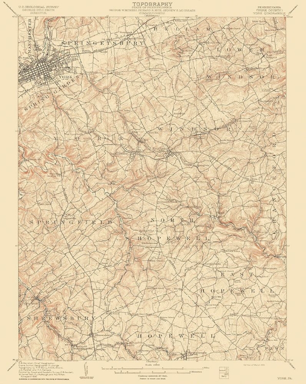 Picture of YORK PENNSYLVANIA QUAD - USGS 1910